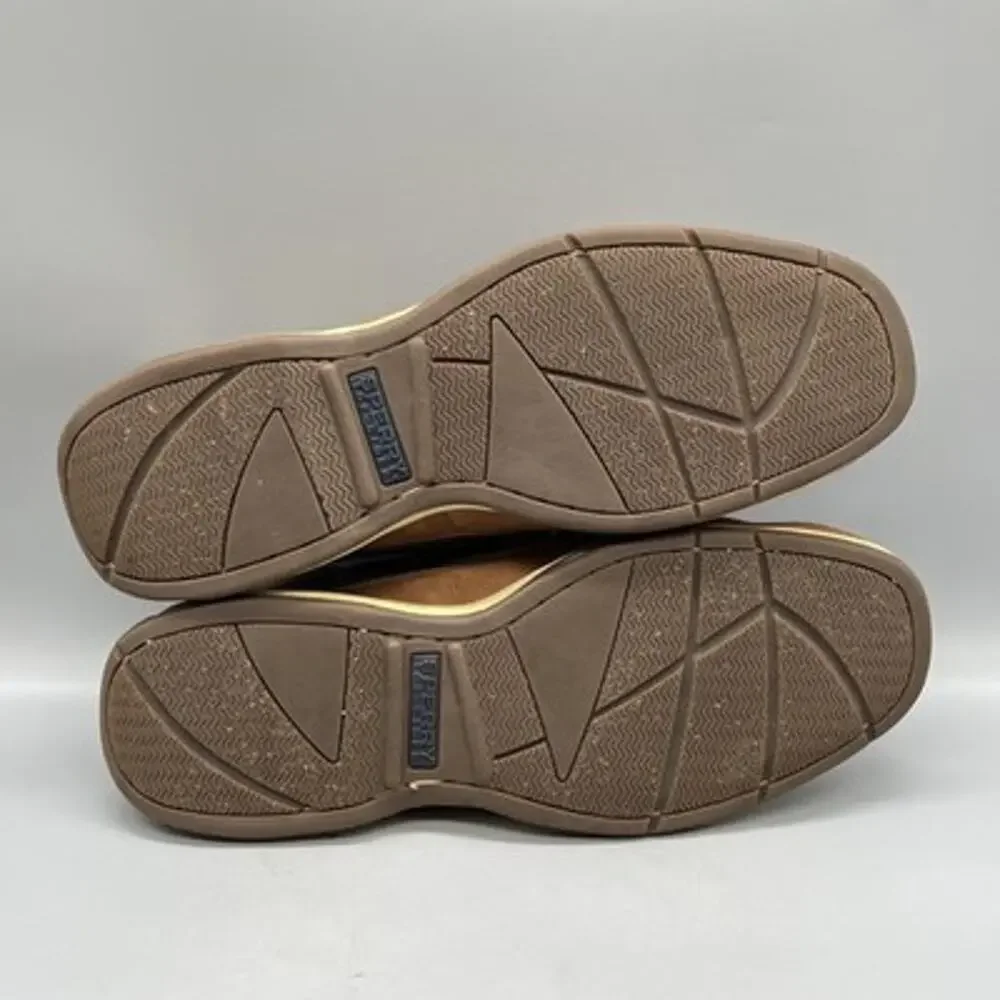 Sperry Shoes Mens 13 Brown Leather Top Sider Boat Deck Moc Toe Casual Comfort